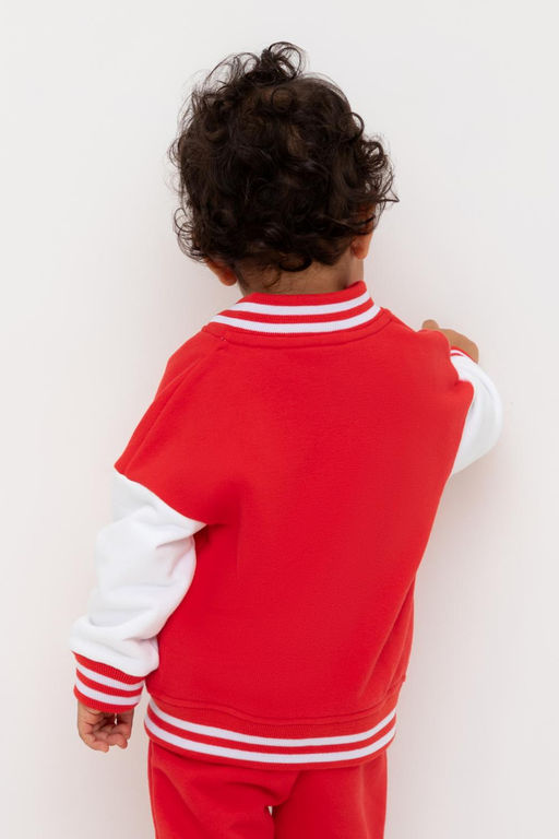 Бомбер Crockid КР 302720 красный хлопок с полиэстером фото 3