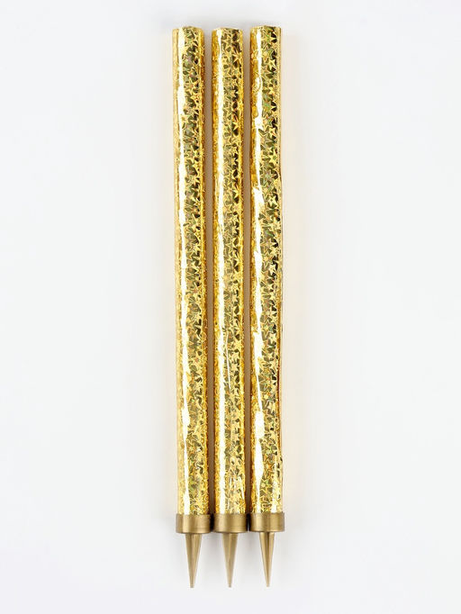 Свечи фонтаны в торт «Золотые искры», 3 шт., 20 см, горение 50 сек.