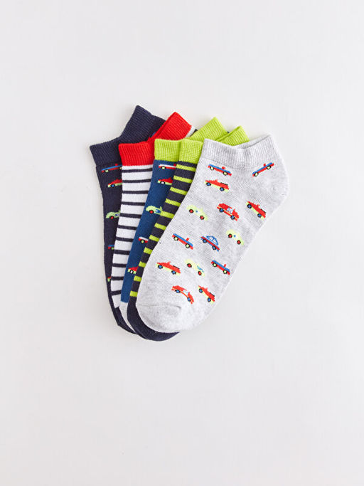 Desenli Erkek ?ocuk Patik ?orap 5li