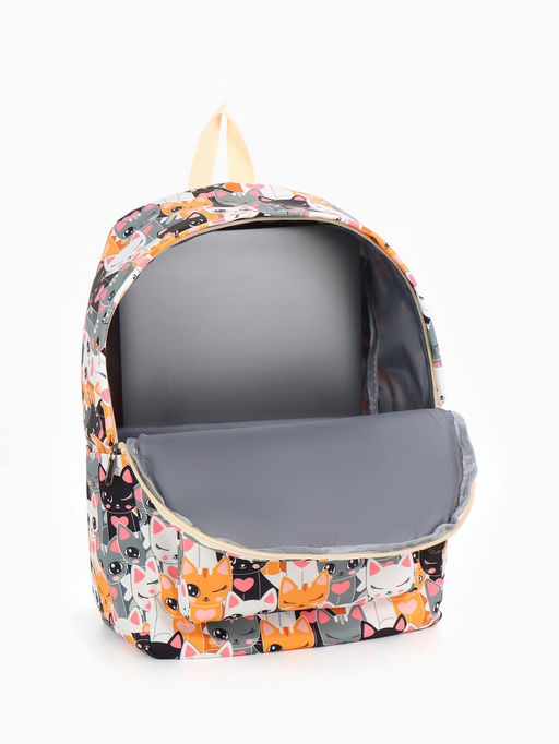 Набор: рюкзак школьный и пенал, с карманами, с принтом, размер 29?12?41 см, розовый