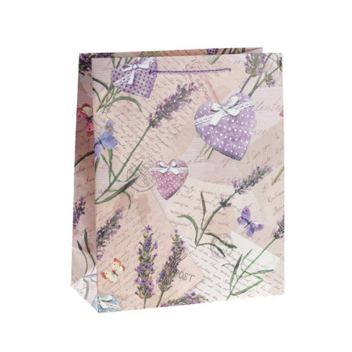 Цена за 12 шт. Пакет подарочный 26x32x12см Лаванда / 3203L /уп 12/384/ - Галеонтрейд фото 5