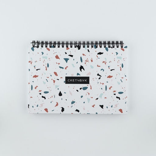 Скетчбук в твердой обложке на гребне А5, 80 л. 100 г/м Мрамор - Artfox фото 8