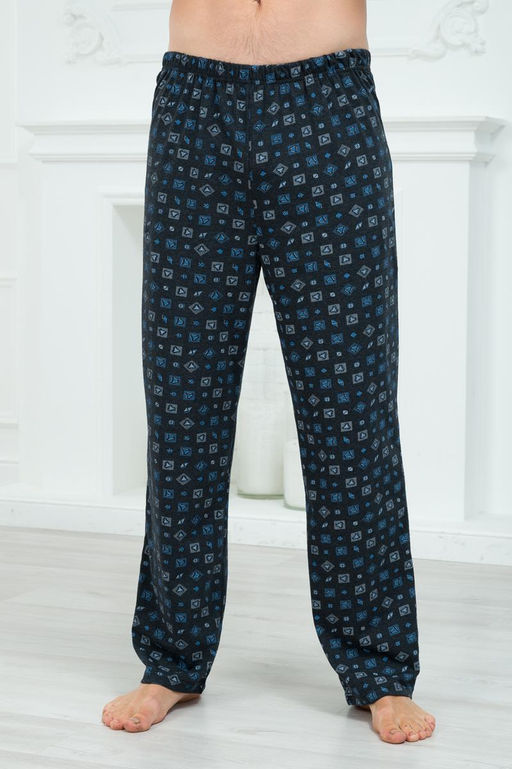 Брюки домашние мужские из кулирки темно-серый макси - Амадэль фото 3