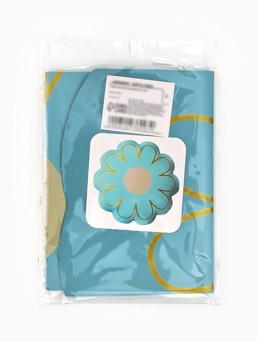 Воздушный шар фольгированный 21" "Ромашка" золотые лепестки, цвет  голубой сатин, набор 5 штук   109