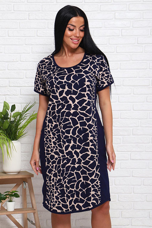 Туника с карманами (00999, синий)