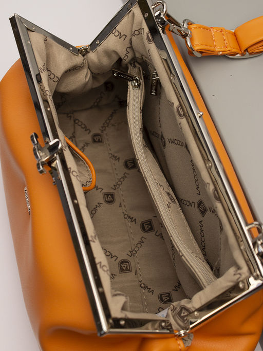 LACCOMA сумка Фиона-Ф826-оранжевый эко кожа хлопок фото 4