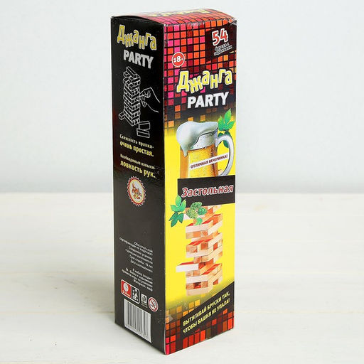 Падающая башня, дженга Застольная вечеринка, 54 бруска с фантами, 30 х 8 см - Simaland фото 4