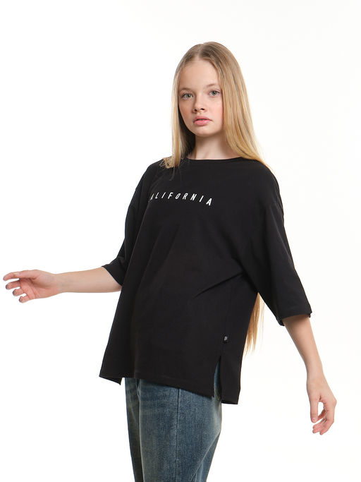 Футболка оверсайз с принтом 22-7453 белый - Mini maxi фото 23