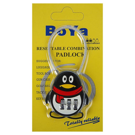 Замок навесной кодовый, «Пингвин», черный