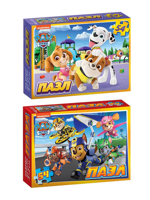 Пазлы детские «Щенячий патруль», набор 10 шт., 54 детали