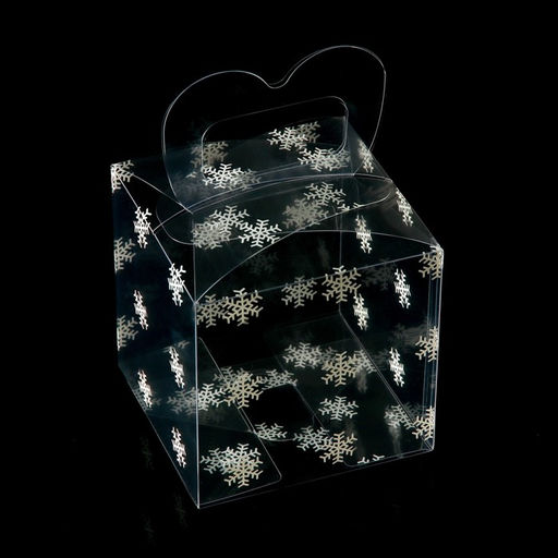 Цена за 5 шт. Складная коробка из PVC 11 x 11 x 11 см Снежинки - UPAK LAND фото 5