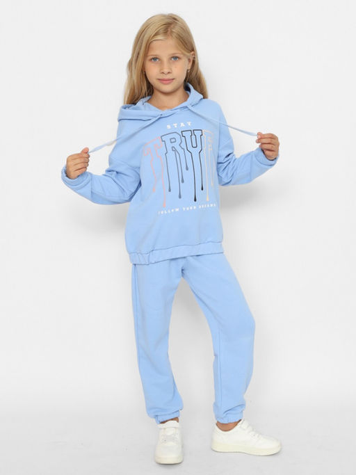 CRB wear/CWJG 70449-43-390 Брюки для девочки,голубой/Ex.Cherubino  фото 4
