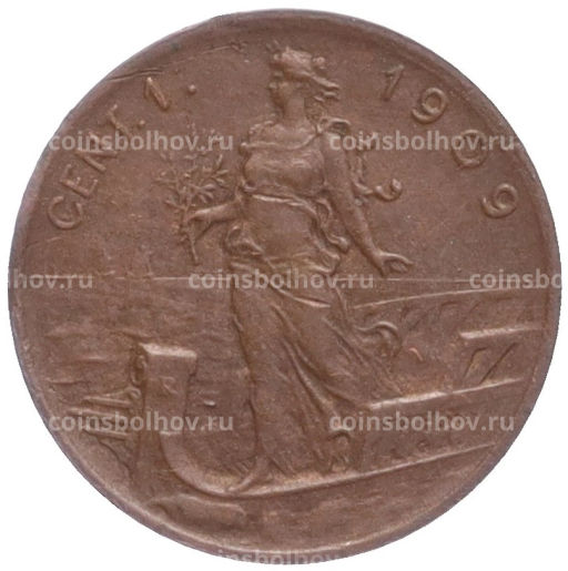 1 чентезимо 1909 года Италия