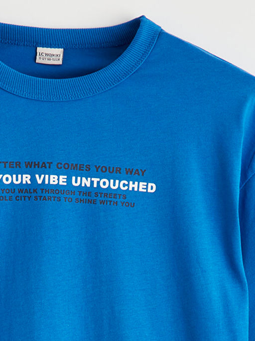 Slogan Bask?l? Erkek ?ocuk Ti??rt