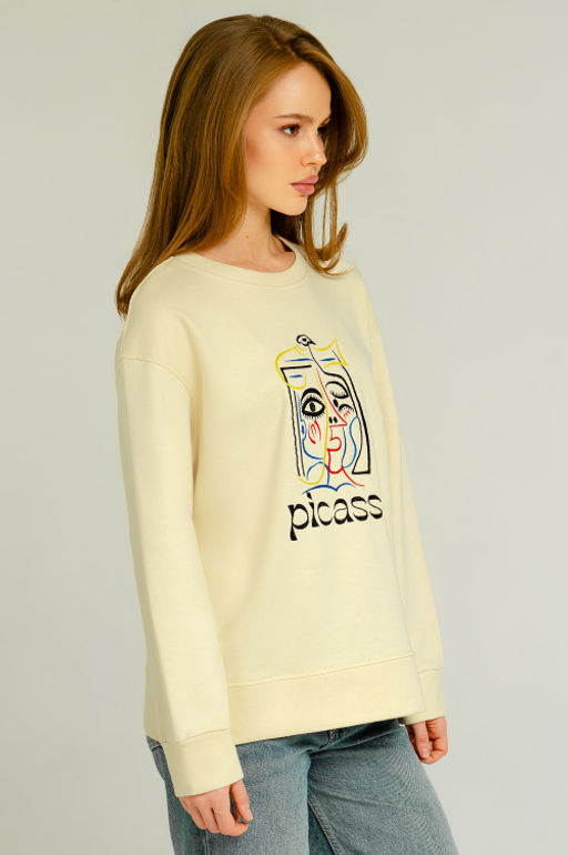 Арт.15111 Свитшот женский 44-52 (5 шт) Цвет:бежевый - Калинка фото 16