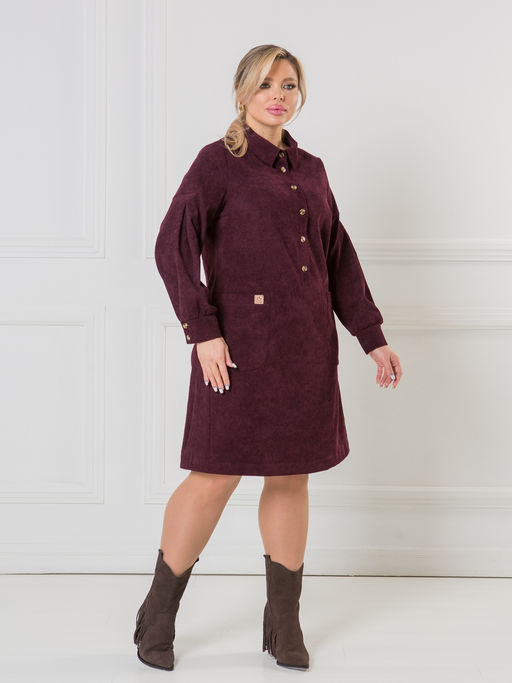 NOVITA Платье 1374 из эластичного микровельвета (Вискоза 55%)  фото 6