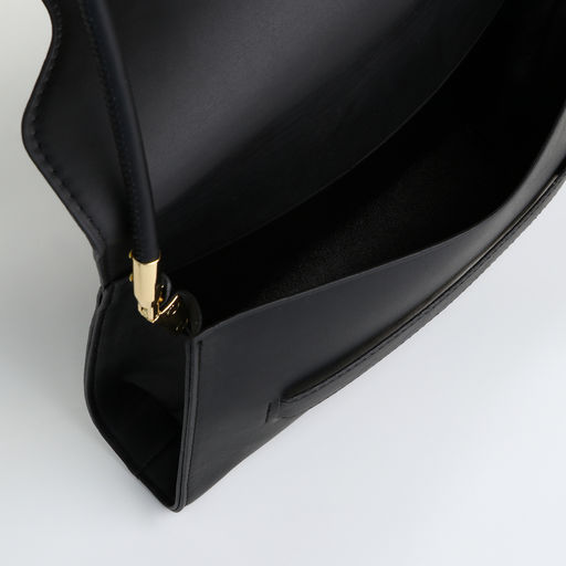 Сумка женская мессенджер без застёжки, 26×7×15 см, чёрная