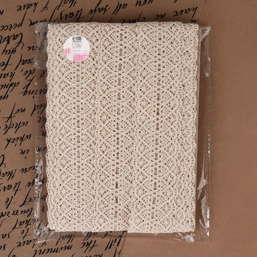 Кружево вязаное, 45 мм, 10±1 м, бежевое