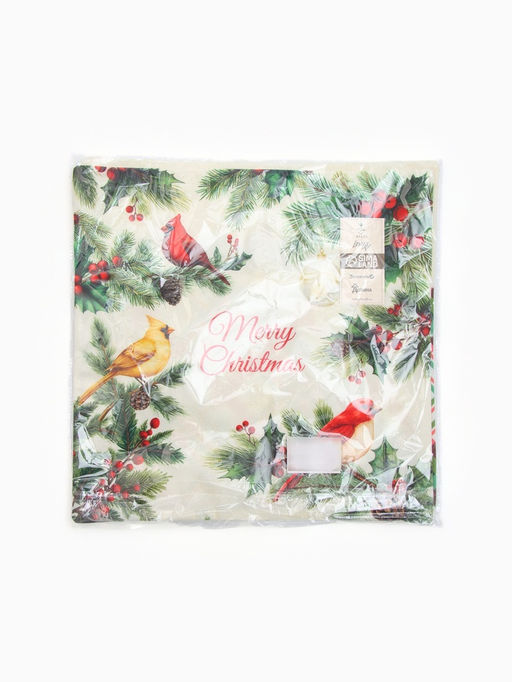 Набор декоративных наволочек «Этель» Christmas birds, 40×40 см - 2 шт., велюр