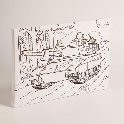 Картина по номерам для детей Танк, 20?30 см