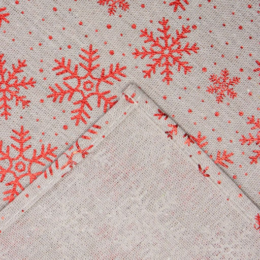 Скатерть новогодняя «Этель. Снежинки», 140×220±5 см, 80% п/э, 20% лён, 120 г/м²