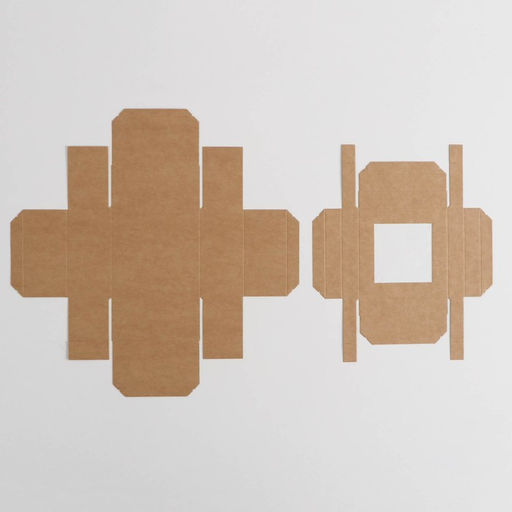 Цена за 5 шт. Коробка складная, крышка-дно,с окном, крафт, 10 х 10 х 5 см - UPAK LAND фото 4