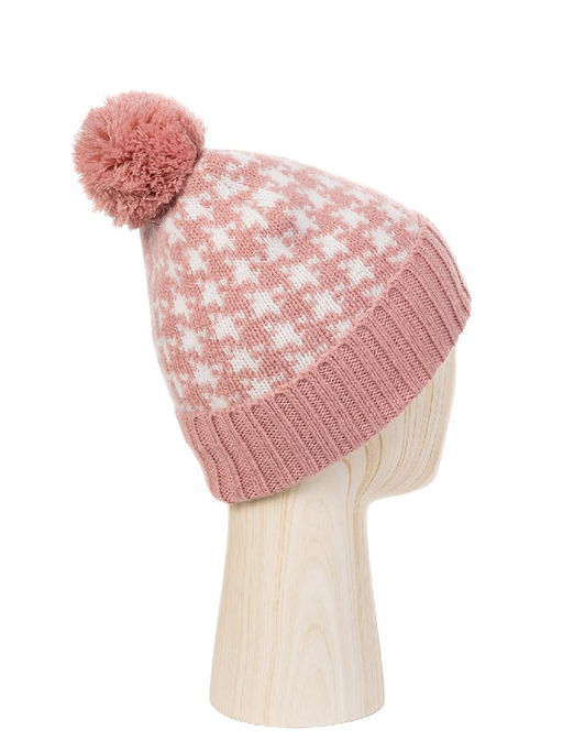 Шапка жен. шерсть+анг+нейл LB-J44008 pink/white - Labbra фото 2