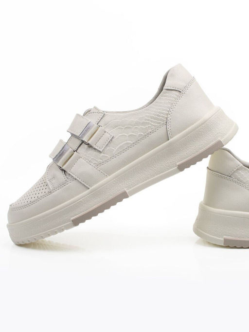 03-C138-2A LT. BEIGE Полуботинки спортивные женские (натуральная кожа)