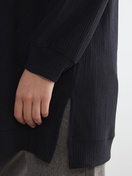 Bisiklet Yaka Dokulu Kad?n Tunik