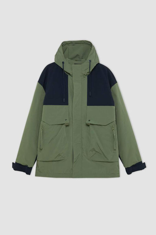 Пальто обычного кроя с капюшоном - Defacto фото 10