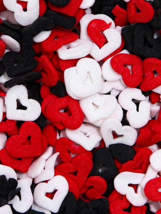 Кондитерская посыпка Миром правит любовь, красная, белая, чёрная, 50 г