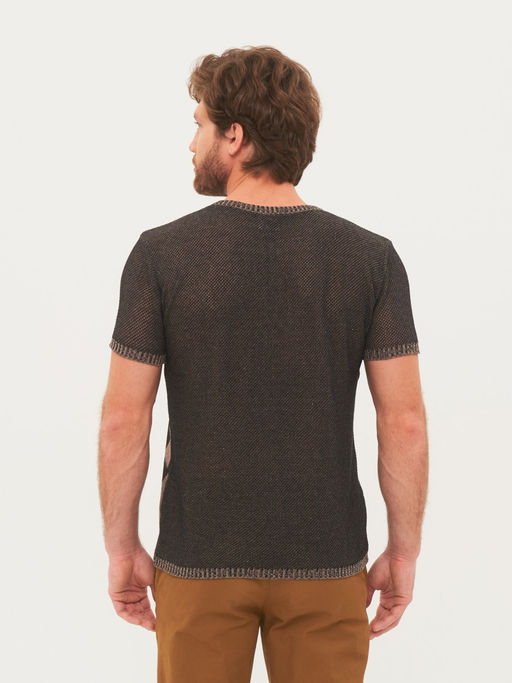 Джемпер короткий рукав 1810 коричневый 1