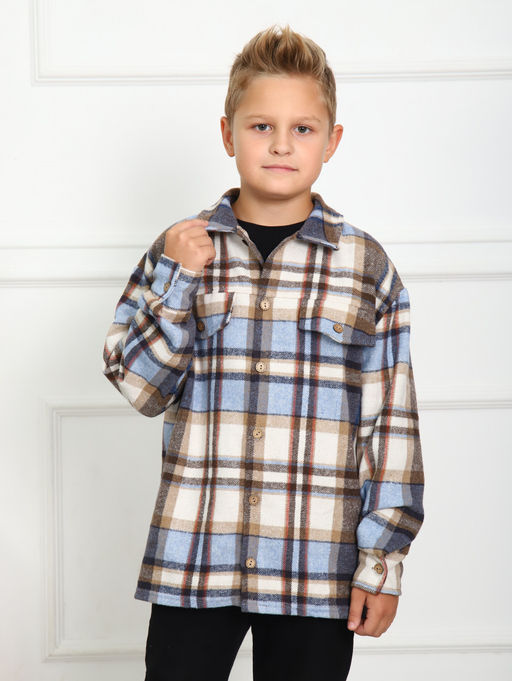 РБ012 Рубашка Бавария (голубой; коричневый) - Милаша фото 8