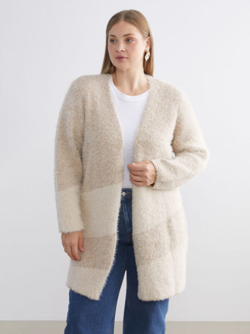 ?al Yaka Renk Bloklu Kad?n Triko H?rka