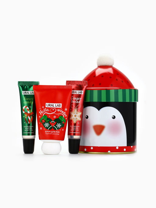 Новогодний подарочный набор косметики: крем для рук, бальзам для губ 2 шт., URAL LAB  фото 16
