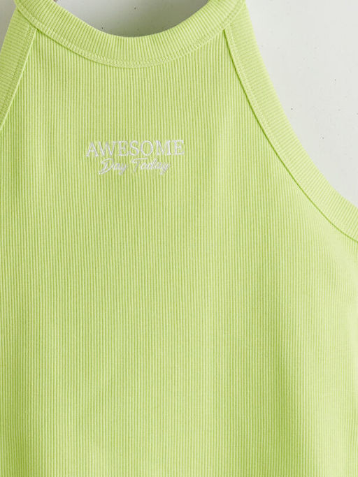 Halter Yaka Bask?l? K?z ?ocuk Atlet