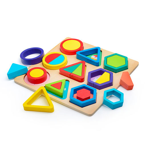 Пазл-вкладыш "Цветные фигуры"