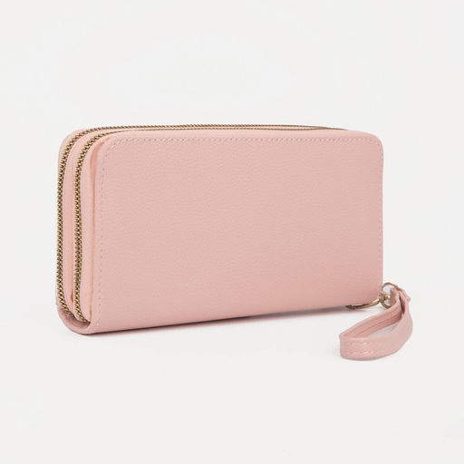 Кошелёк на молниях, цвет розовый - Simaland фото 2