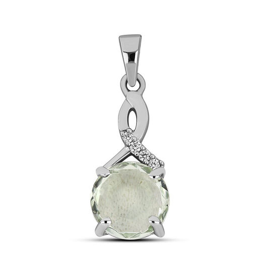 Подвеска, зеленый аметист, Аурелия