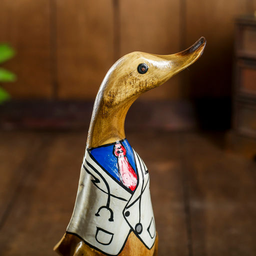 Сувенир «Утка в белом пиджаке», 13×9×27 см, дерево