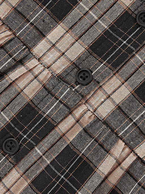 Платье в клетку UD 6831 беж-черн клетка - Mini maxi фото 5