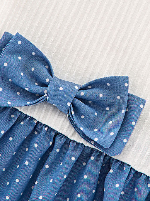 Платье комбинированное 22-7183 серый/джинс - Mini maxi фото 10