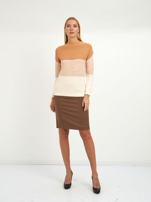 джемпер женский из хлопка в широкою полосу - Glenfield фото 3