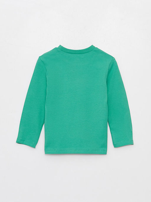 Bisiklet Yaka Uzun Kollu Basic Erkek Bebek Ti??rt - Waikiki фото 2