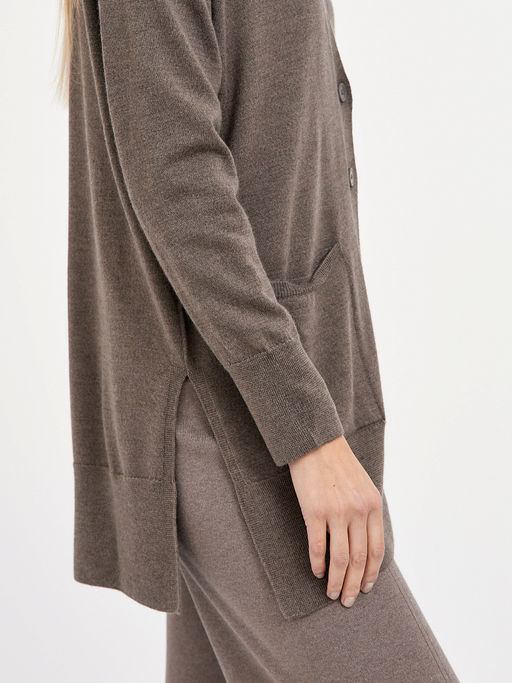 кардиган женский из шерсти в цвете фанго - Glenfield фото 6