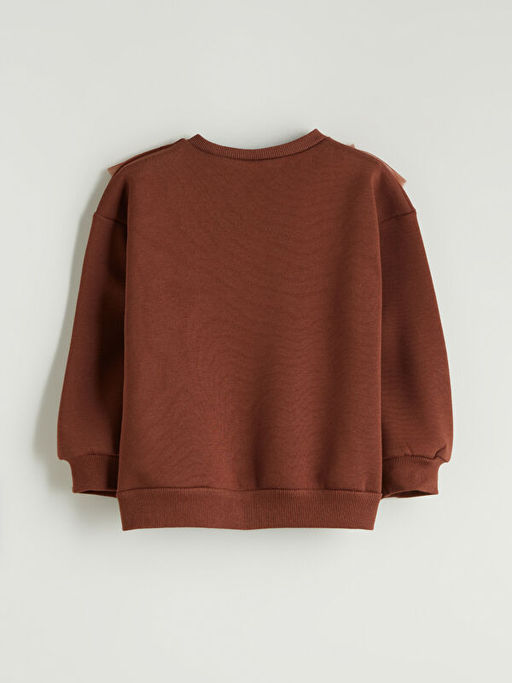 Bisiklet Yaka F?rf?rl? K?z ?ocuk Sweatshirt