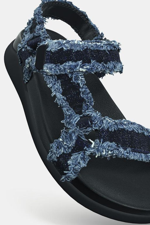 DENIM PLATFORM SANDALS - Zara фото 9