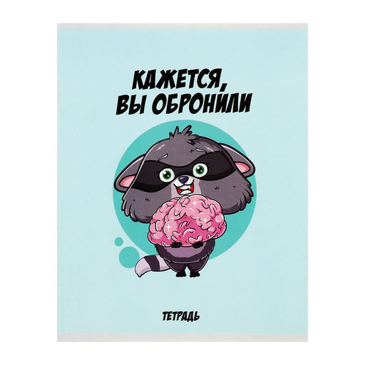 Комплект тетрадей из 5 шт Дерзкий енот, 48 листов, в клетку, обложка мелованный картон, блок офсет - Calligrata фото 6