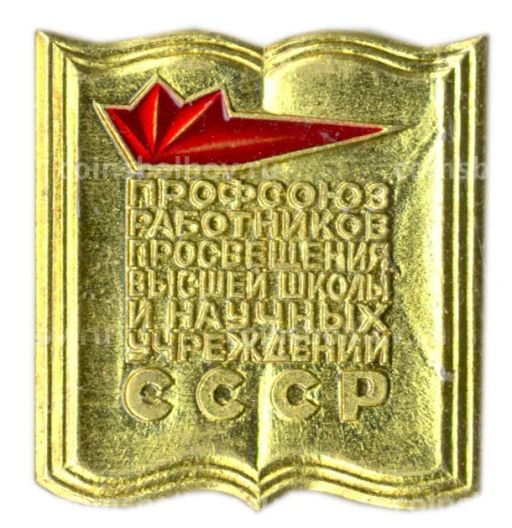 Значок Профсоюз работников просвещения высшей школы и научных учреждений СССР
