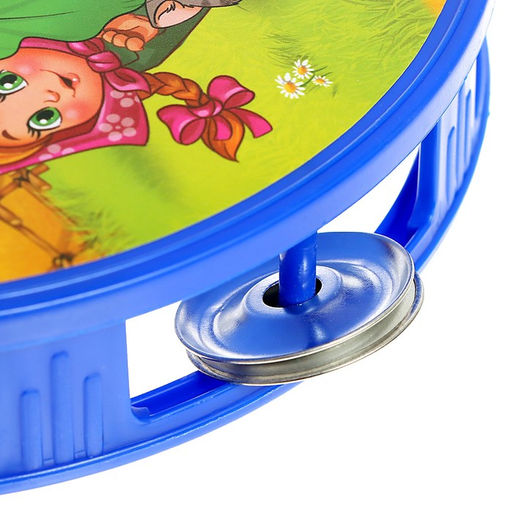 Музыкальная игрушка бубен большой «Весело поём», 16.5 см, МИКС